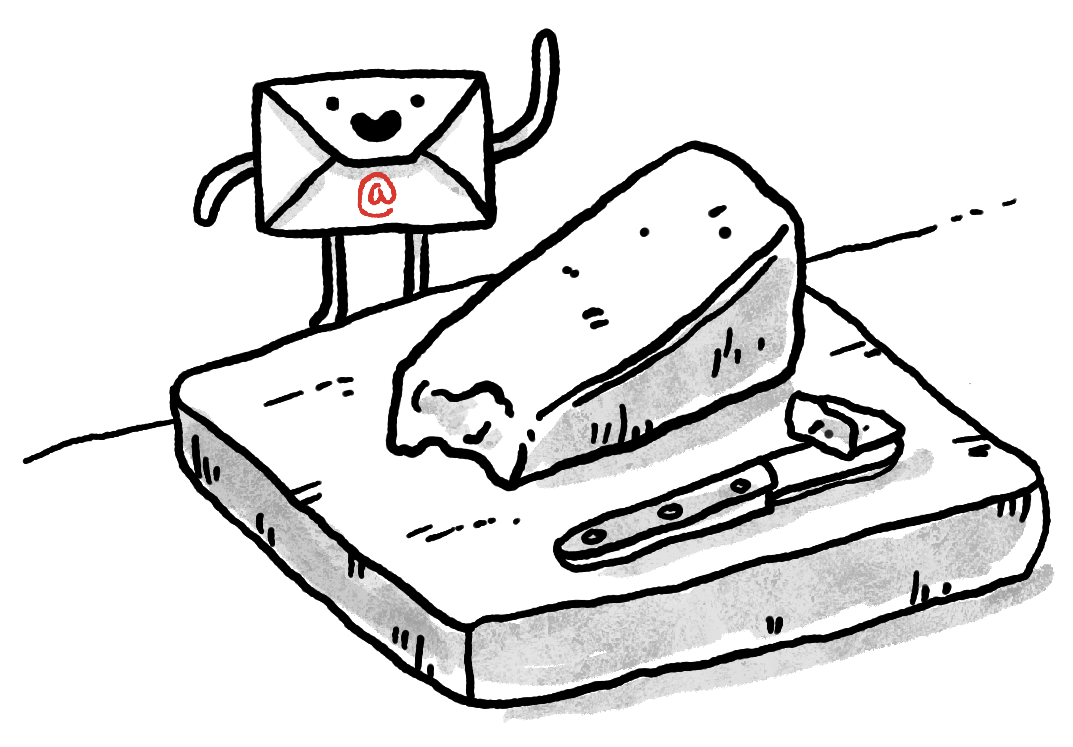 Cutting board with cheese and knife